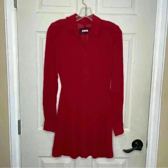Reformation Stella Dress in Crimson Sz 0 - Picture 1 of 8